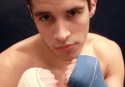 Buenos Aires, 9 de agosto de 2008. Retrato del boxeador juvenil Carlos Alberto "el pitu" Grass, categoria gallo.