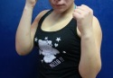 Buenos Aires, 18 de agosto de 2008. Retrato de la boxeadora Maria, entrenada por el Profesor Julio Grass en el Almagro Boxing Club.